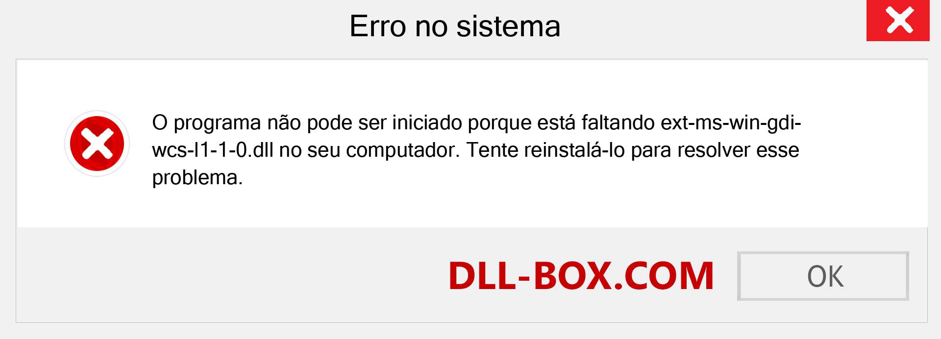 Arquivo ext-ms-win-gdi-wcs-l1-1-0.dll ausente ?. Download para Windows 7, 8, 10 - Correção de erro ausente ext-ms-win-gdi-wcs-l1-1-0 dll no Windows, fotos, imagens